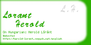 lorant herold business card