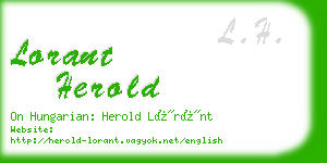 lorant herold business card
